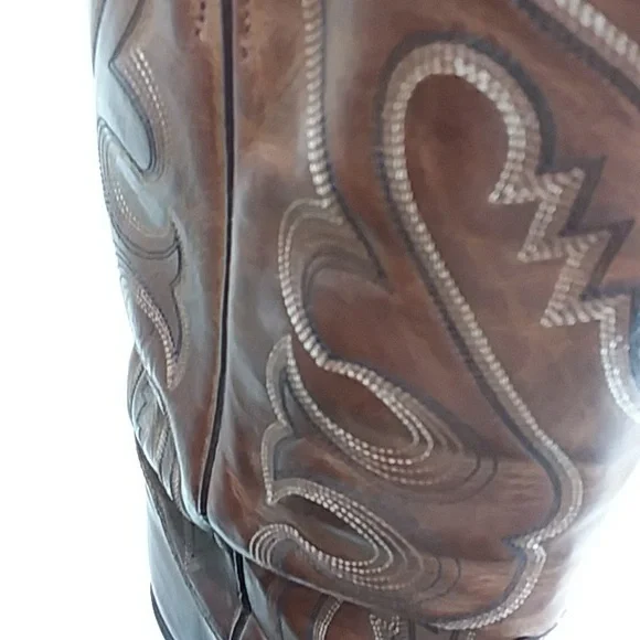 Tony Lama Mens Western Cowboy Boots - Picture 4 of 9